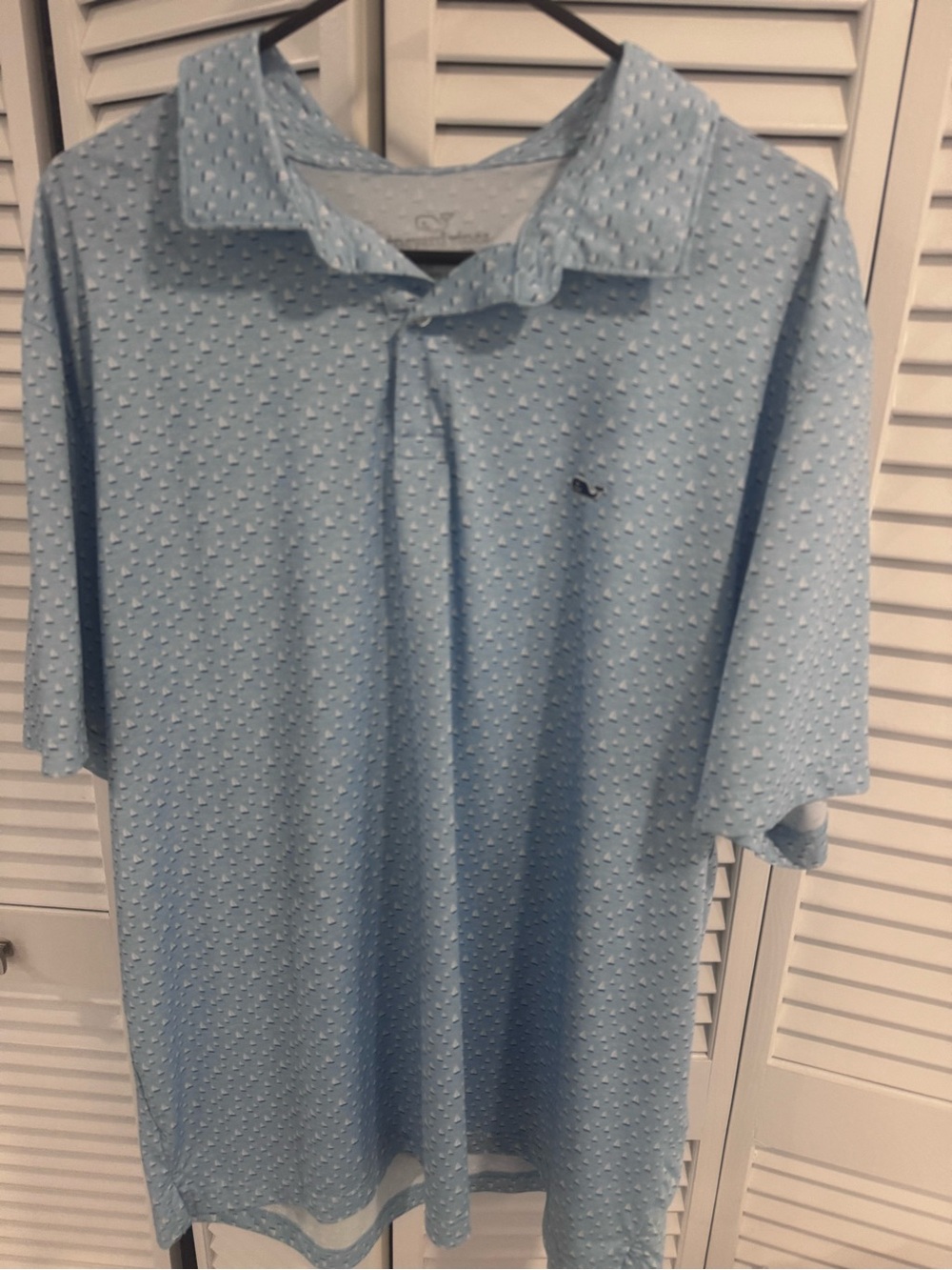Vineyard Vines Men’s Light Blue Textured Polo